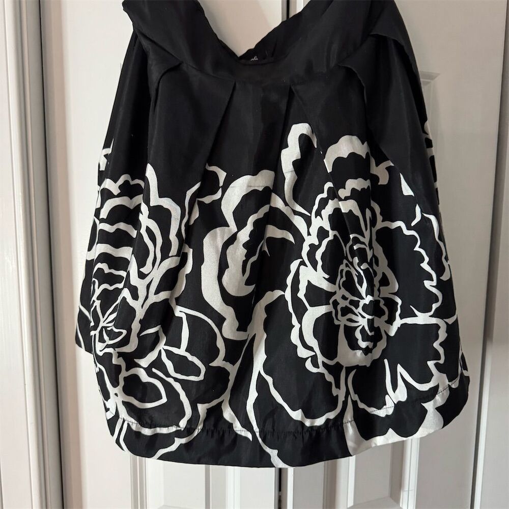 Scamps Women's Floral Mini Skirt Black Tulle Layer Party Size L